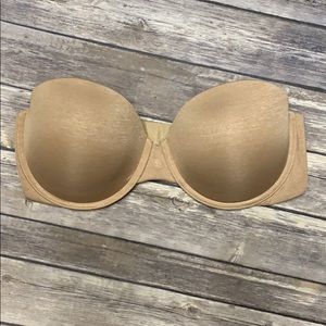 Victoria Secret Nude Strapless Bra 36D